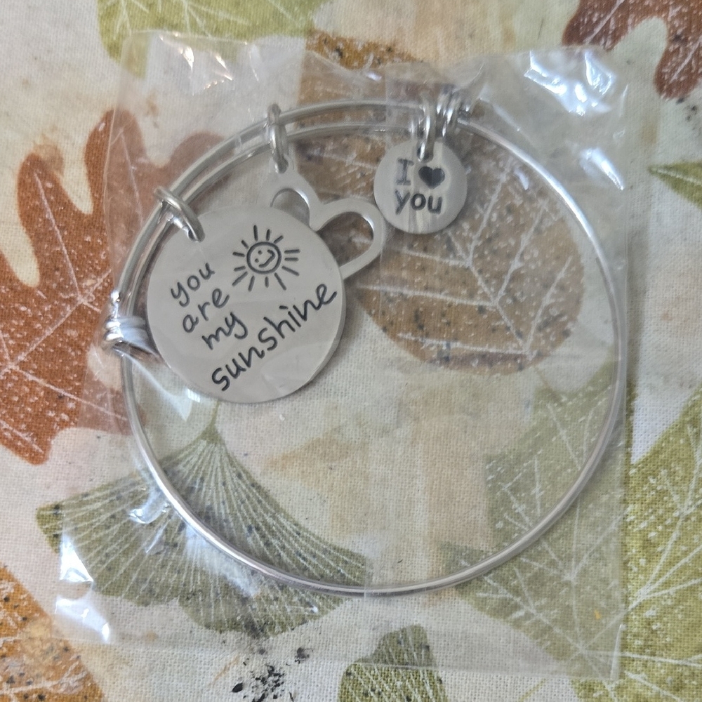 Charming Silver Bracelet with Heartfelt Charms